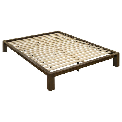 Gislen Full Easy Assembly Wood Platform Bed Walnut