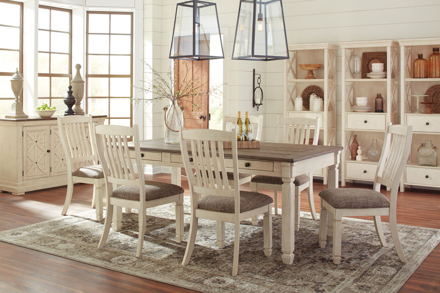 Bolanburg - Dining UPH Side Chair (Set of 2) - Rake Back - Brown / Beige