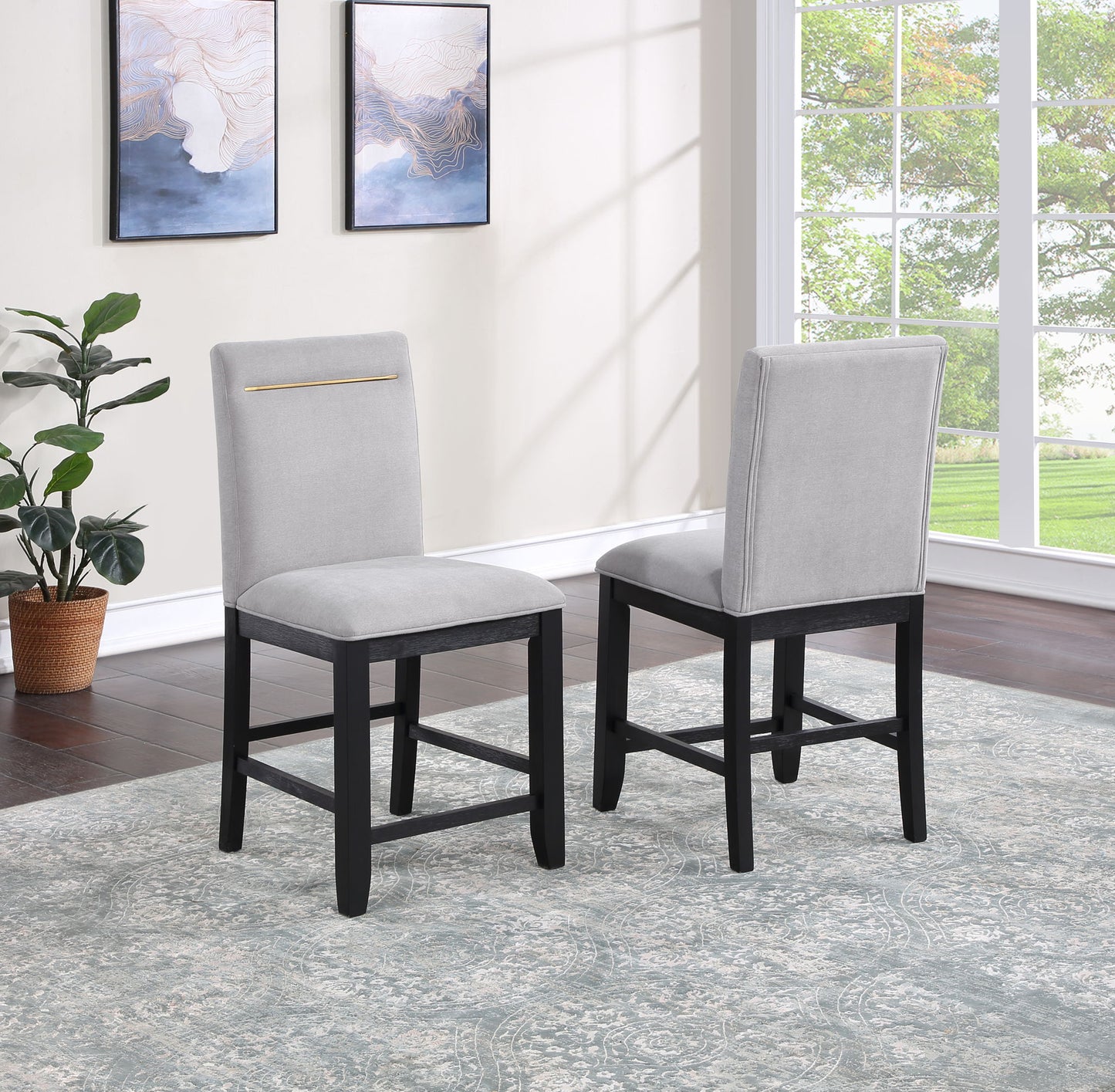 Yves - Counter Chair - Gray