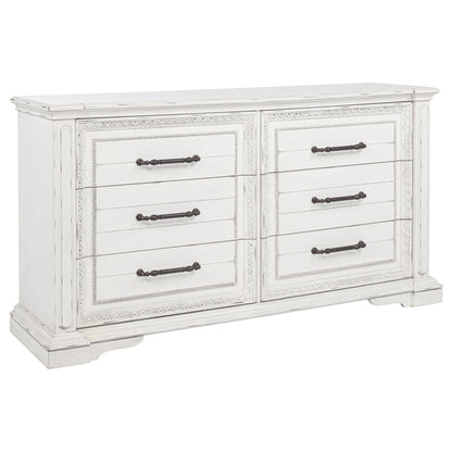 McKinney 6-drawer Bedroom Dresser Cabinet Vintage White