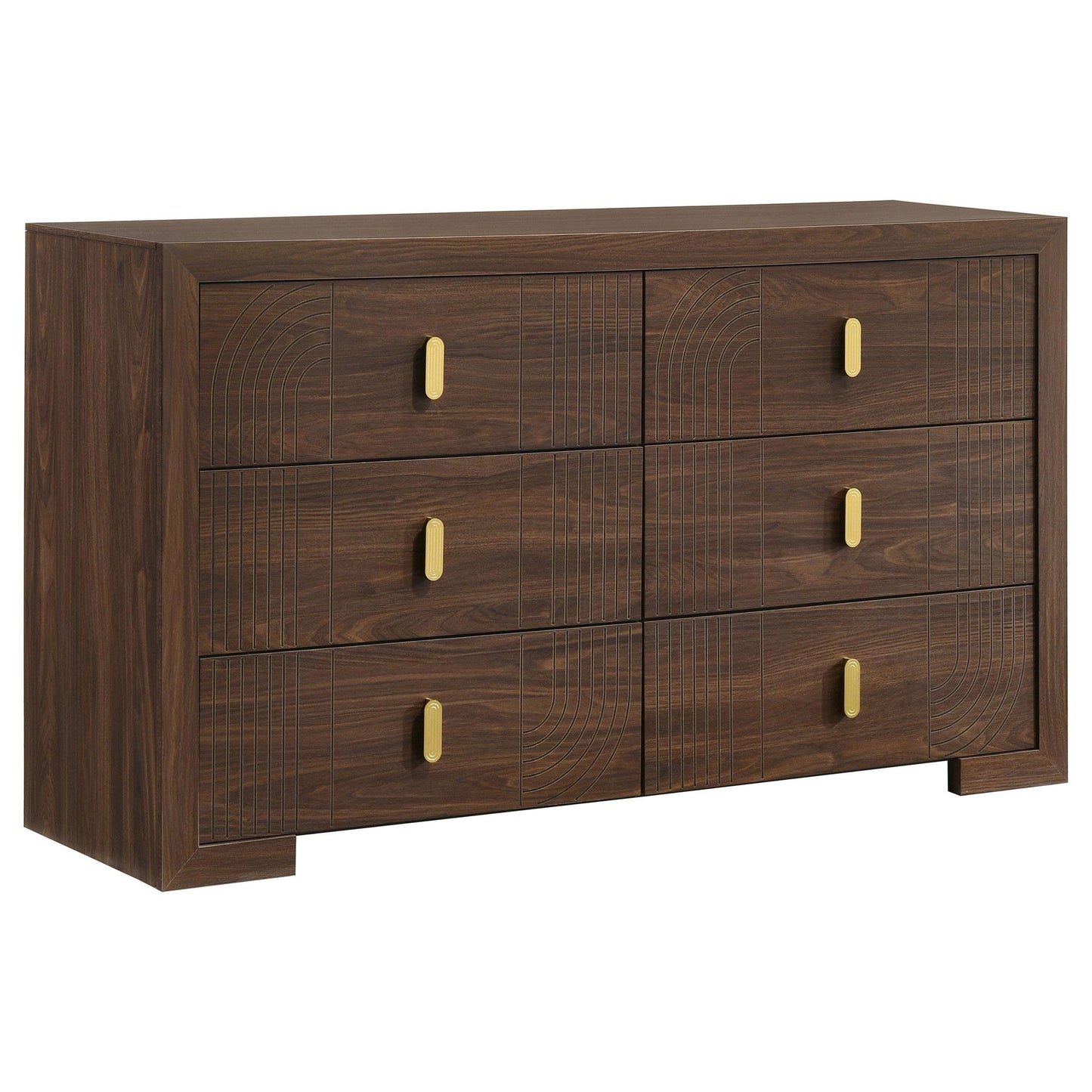 Etienne 6-drawer Bedroom Dresser Walnut