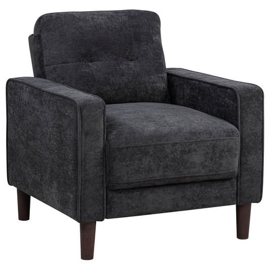 Bowen II Fabric Upholstered Track Arm Chair Steel Grey
