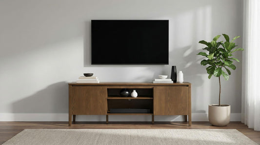 Thori 63-inch 2-door TV Stand Media Console Dark Brown