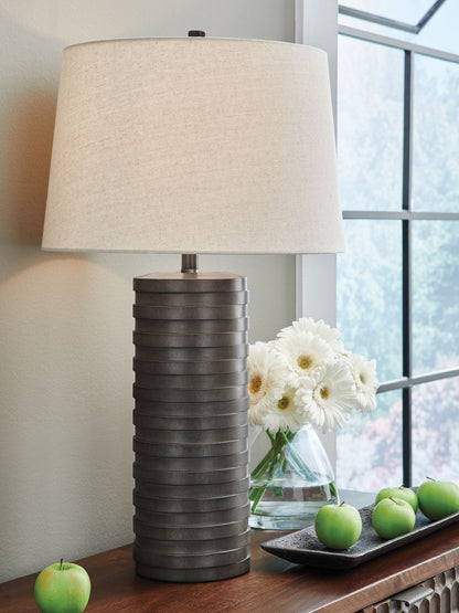 Neilett - Poly Table Lamp (Set of 2) - Antique Brown