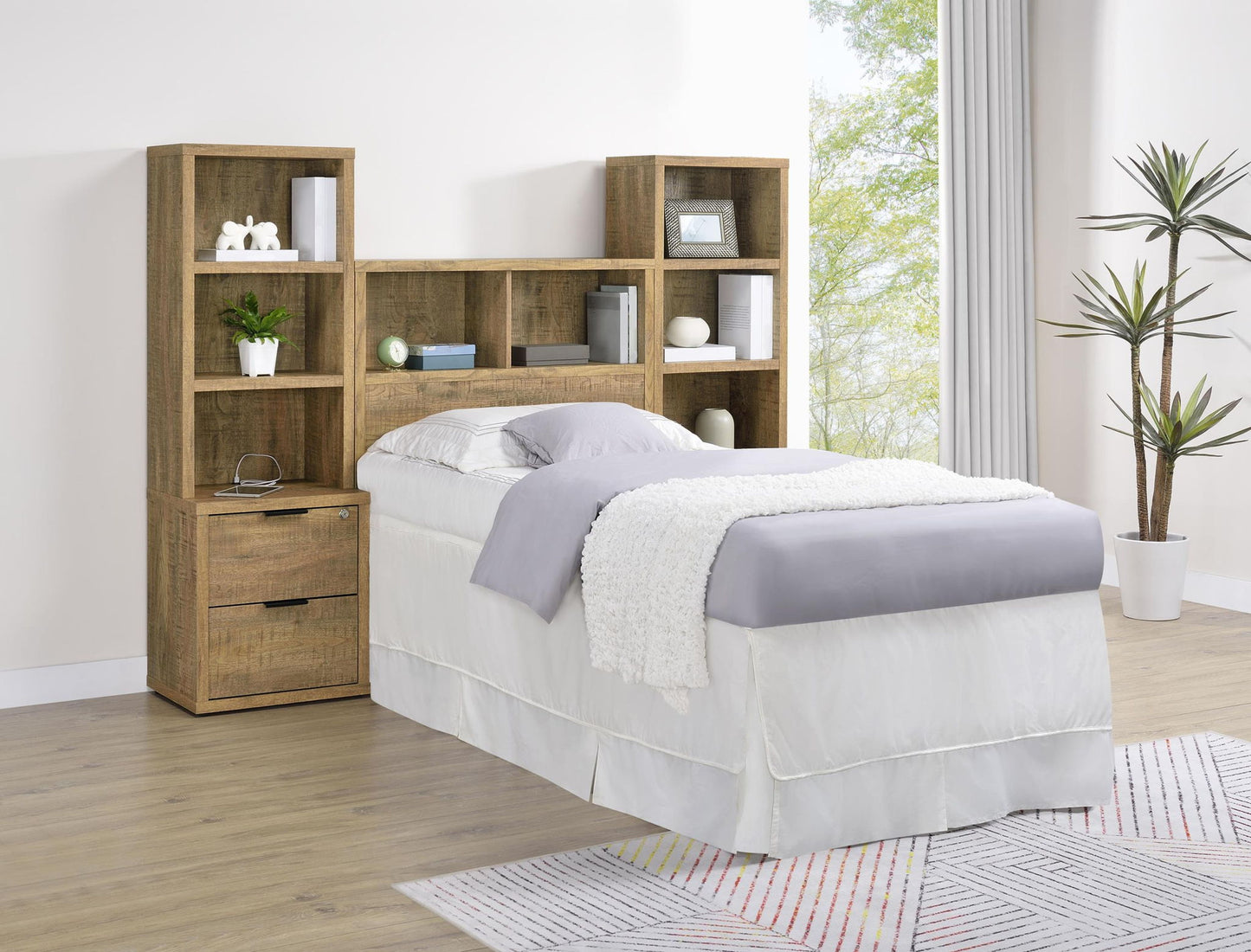 Westpark 3-piece Twin Bedroom Set Bookcase Headboard Mango