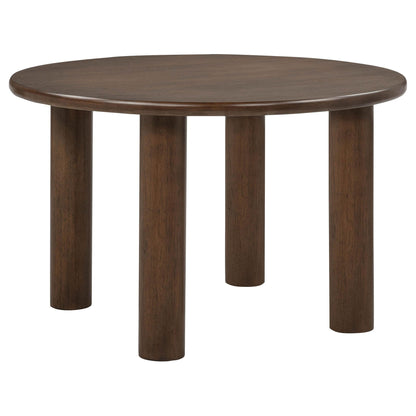 Faulkner 48-inch Round Wood Dining Table Brown Oak
