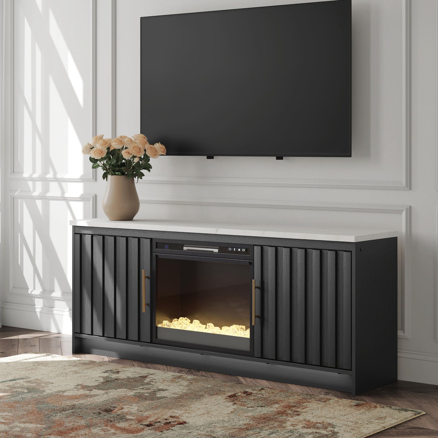 Cadmori - TV Stand With Fireplace Option