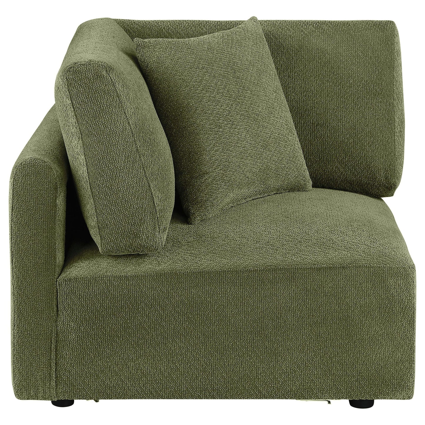 Elysia Fabric Upholstered Modular Corner Chair Green