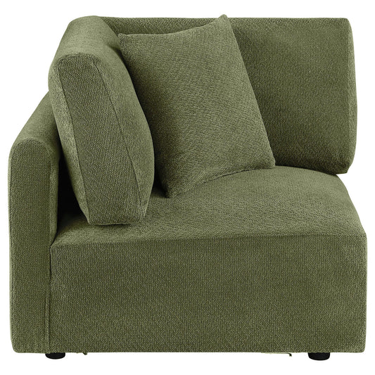 Elysia Fabric Upholstered Modular Corner Chair Green