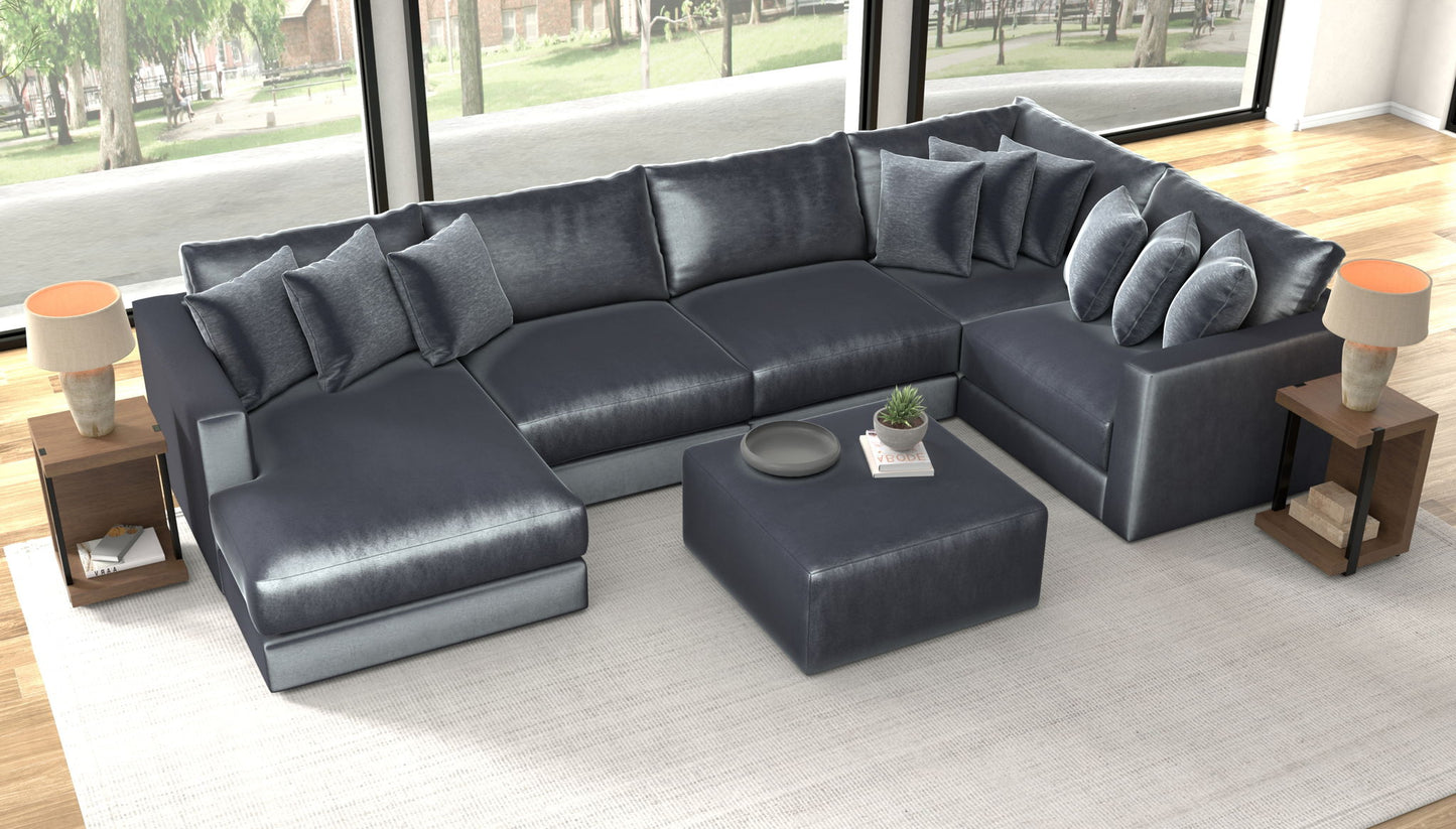 Remington - Modular Sofa And Cocktail Ottoman - Slate