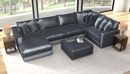 Remington - Modular Sofa And Cocktail Ottoman - Slate