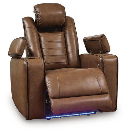 Gruaro - Power Recliner With Adjustable Headrest - Amber