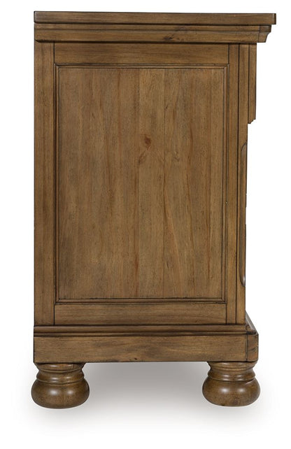 Feddinger - Two Drawer Night Stand - Medium Brown