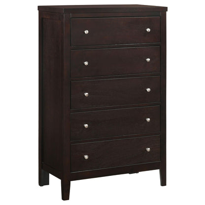 Carlton 5-drawer Bedroom Chest Cappuccino