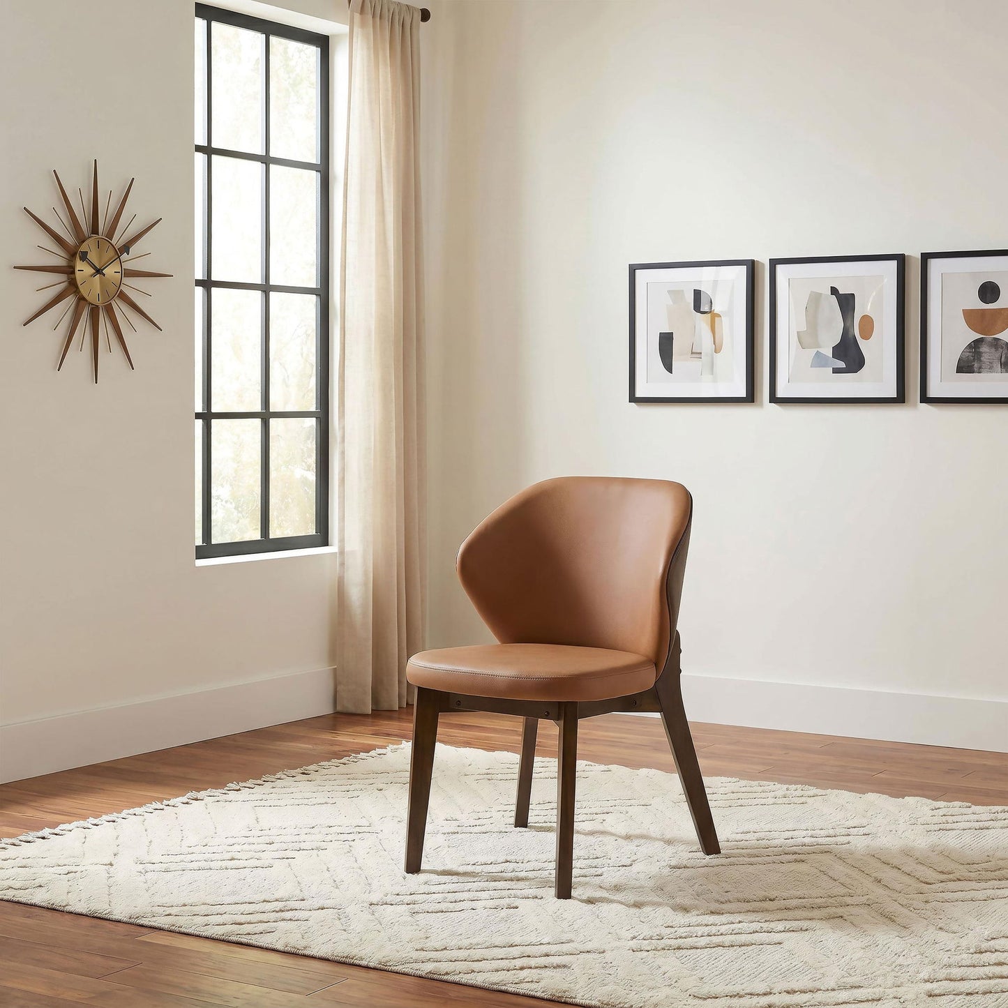 Randolph Dining Side Chair Butterscotch and Brown (Set of 2)