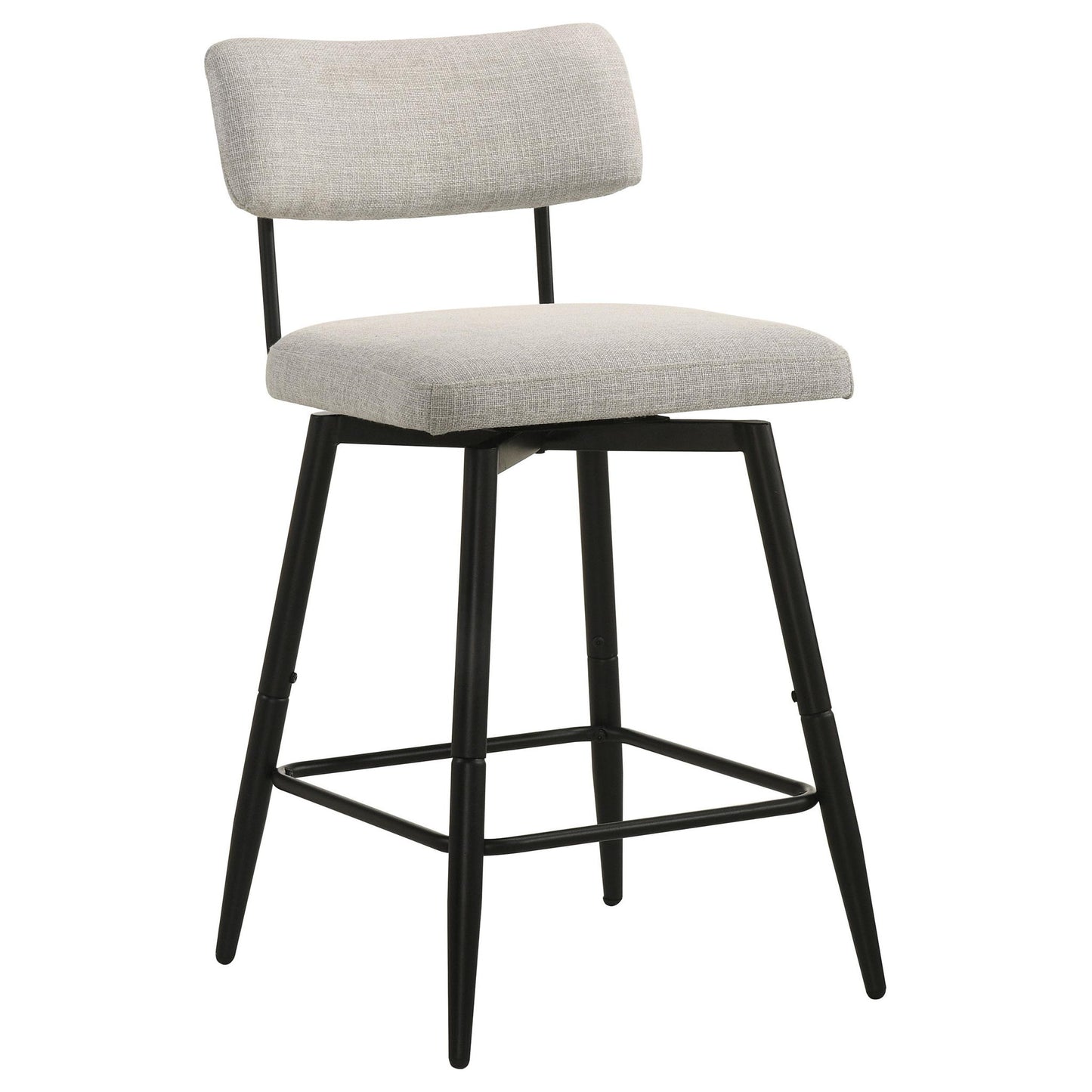 Levine Fabric Upholstered Swivel Counter Chair Cream (Set of 2)