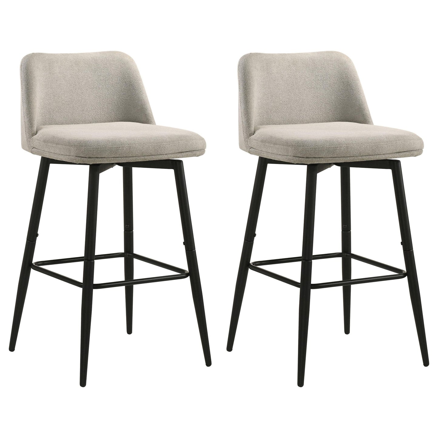 Mellor Fabric Upholstered Swivel Bar Chair Slate Brown (Set of 2)