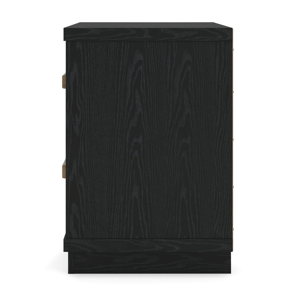 Kozmour - Two Drawer Night Stand - Black / Brown