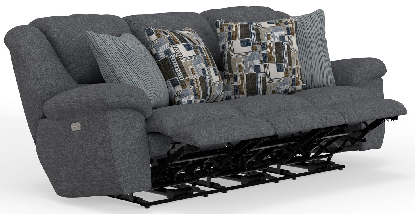 Trifecta - Sofa With 3 Recliners and Drop Down Table