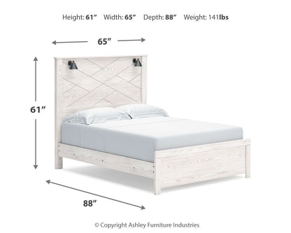 Gerridan - Panel Bed With Sconces