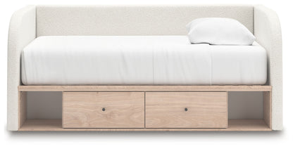 Arloster - 3 Pc. - Twin Day Bed With Storage, Dresser And Nightstand - White
