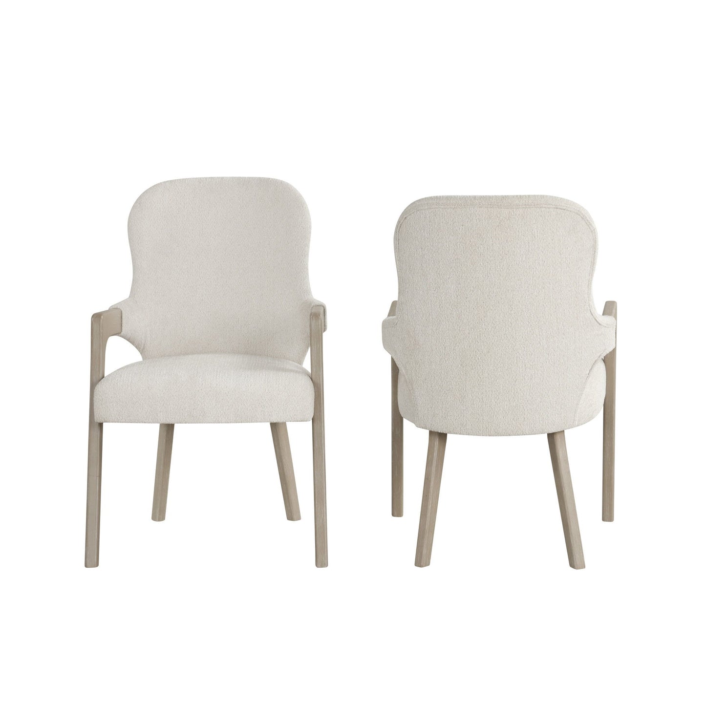 Gwendolyn - Upholstered Arm Chair (Set of 2) - Cerused Taupe