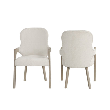 Gwendolyn - Upholstered Arm Chair (Set of 2) - Cerused Taupe