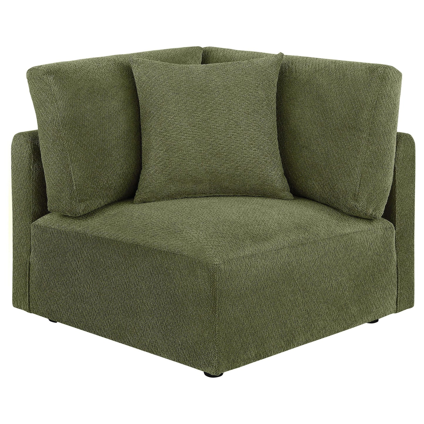 Elysia Fabric Upholstered Modular Corner Chair Green