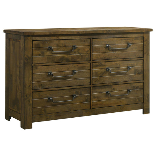 Doherty 6-drawer Bedroom Dresser Rustic Brown