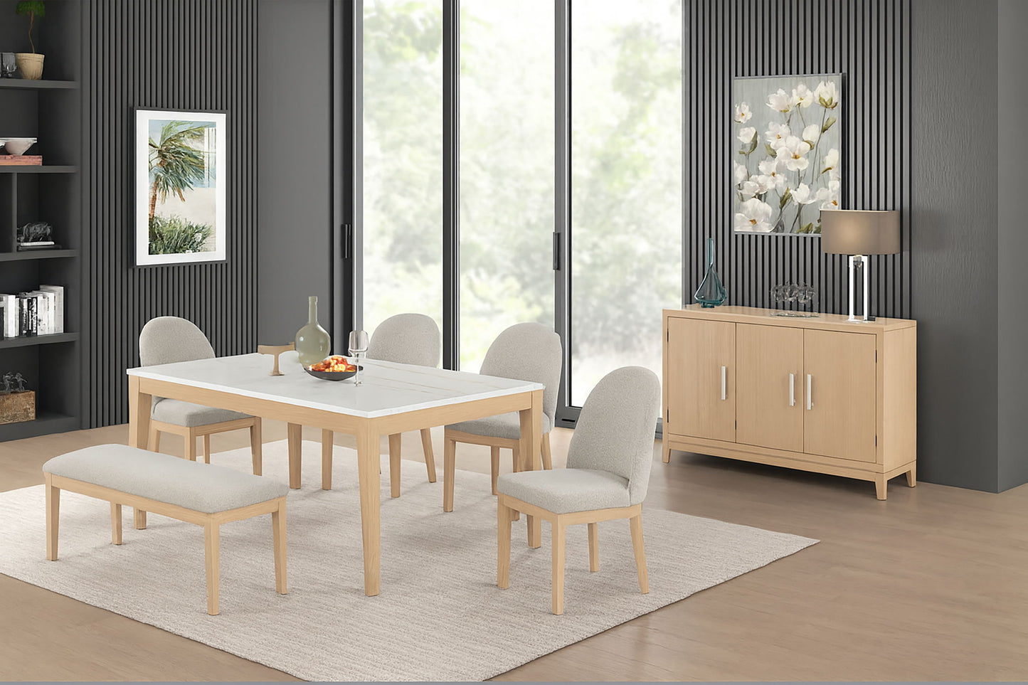 Essence - 54" Round Dining Table With Marble Top
