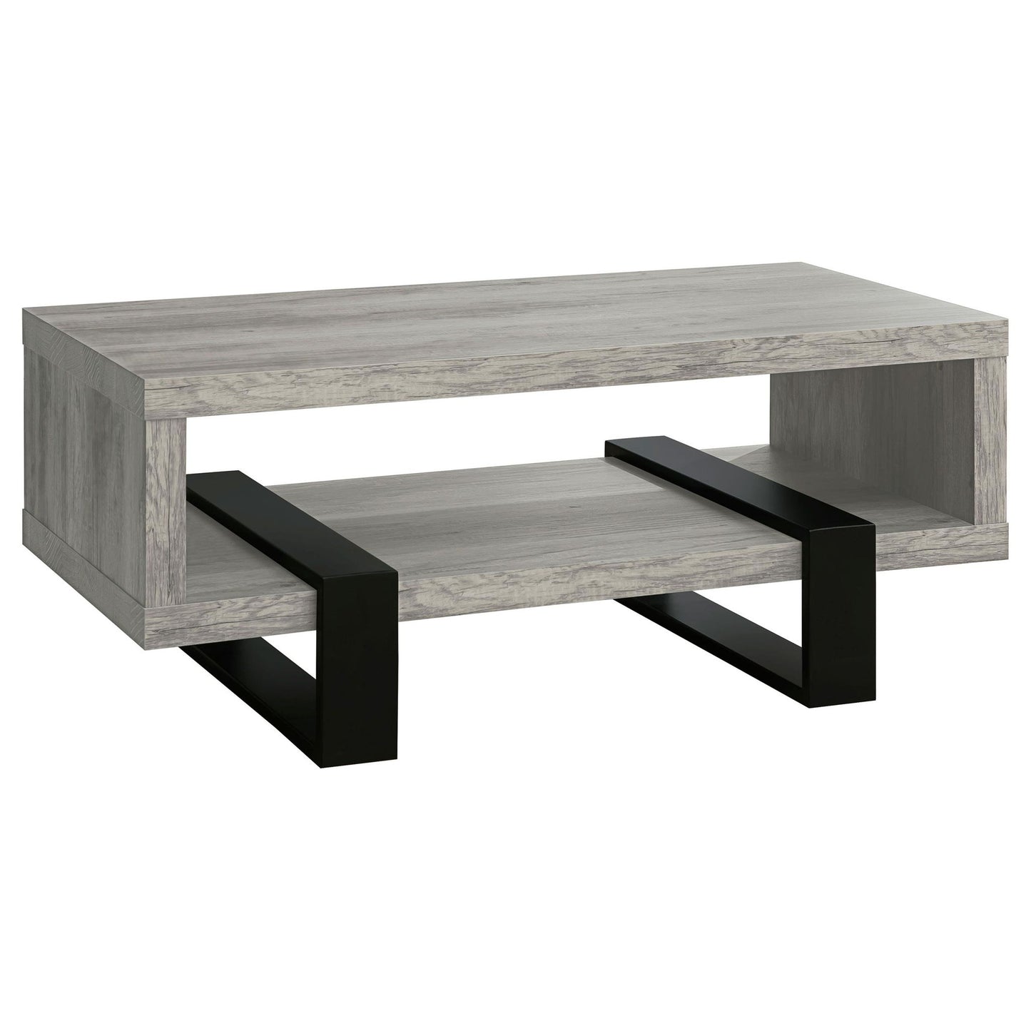Dinard Engineered Wood Cocktail Coffee Table Grey Driftwood