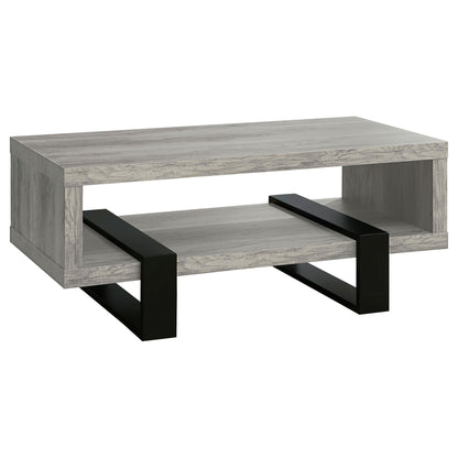 Dinard Engineered Wood Cocktail Coffee Table Grey Driftwood