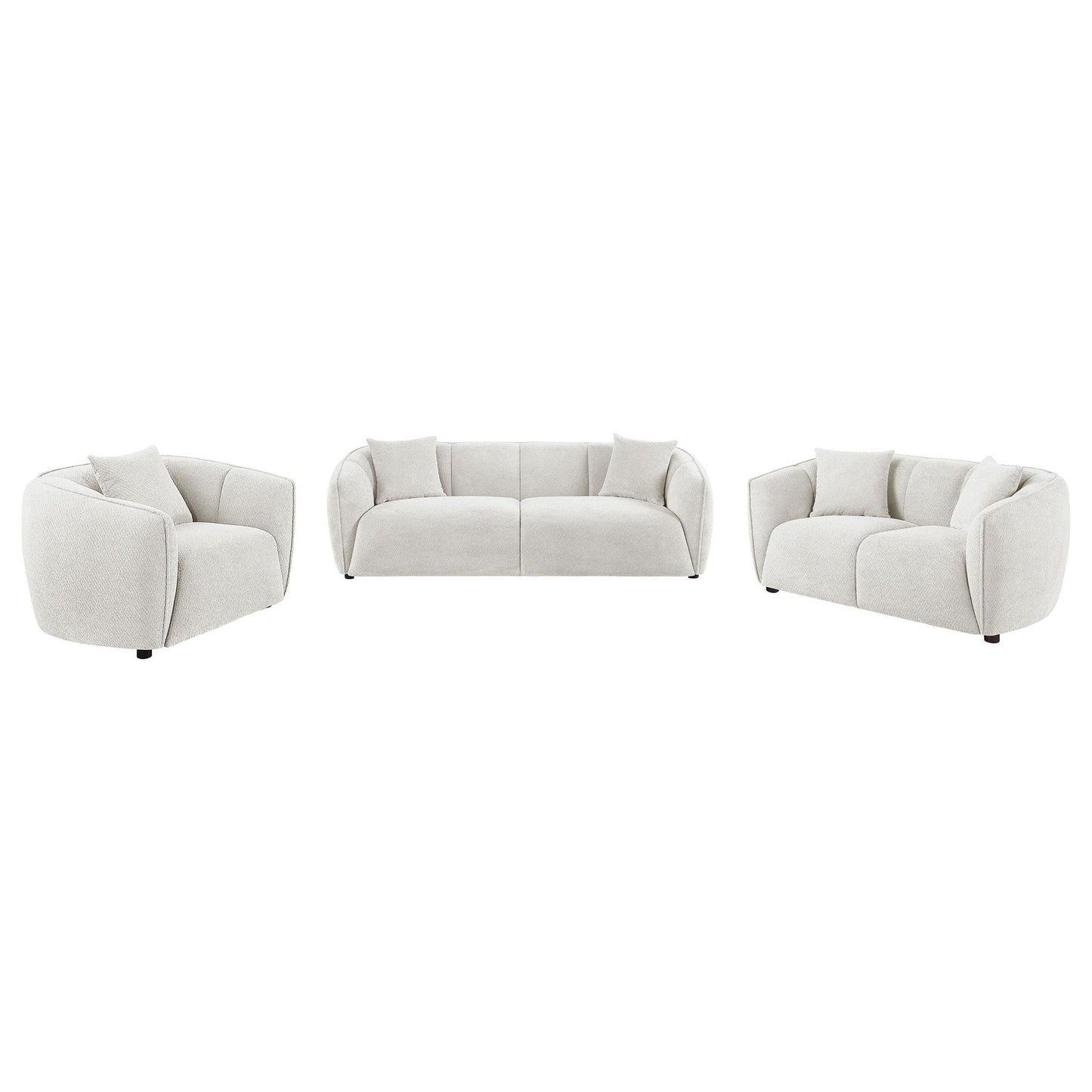 Aleisha 3-piece Fabric Upholstered Sofa Set Sand