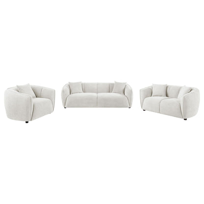 Aleisha 3-piece Fabric Upholstered Sofa Set Sand
