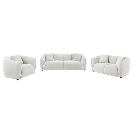Aleisha 3-piece Fabric Upholstered Sofa Set Sand