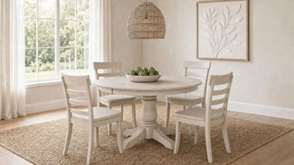 Orrison 5-piece Oval 62-inch Extension Leaf Dining Set Linen