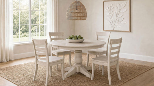Orrison 5-piece Oval 62-inch Extension Leaf Dining Set Linen