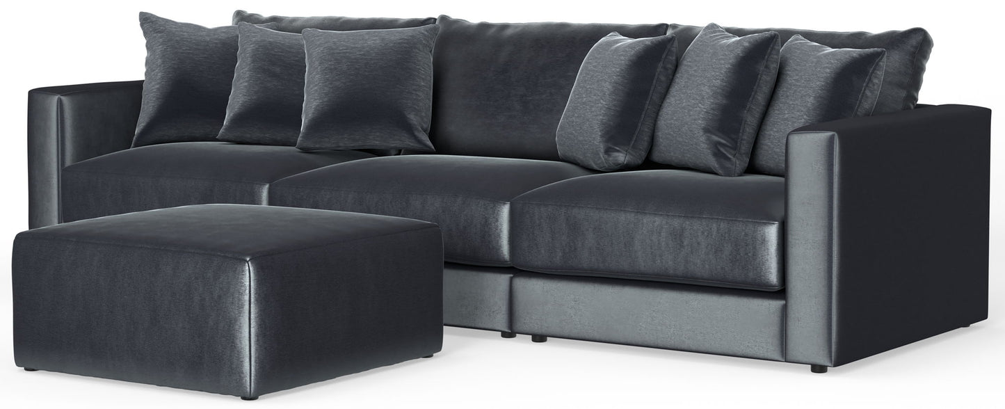 Remington - Modular Sofa And Cocktail Ottoman - Slate