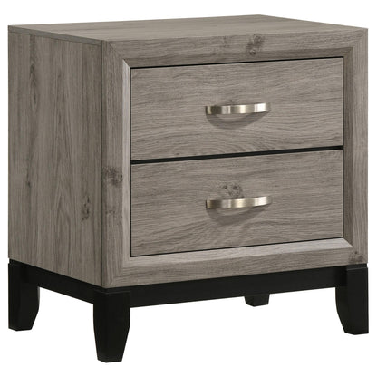 Valen 2-drawer Nightstand Bedside Table Light Taupe