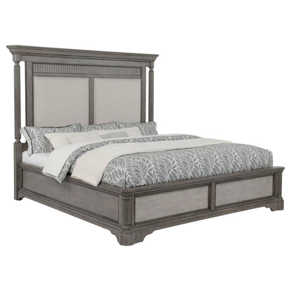 Cresswell Queen Upholstered Panel Bed Weathered Taupe