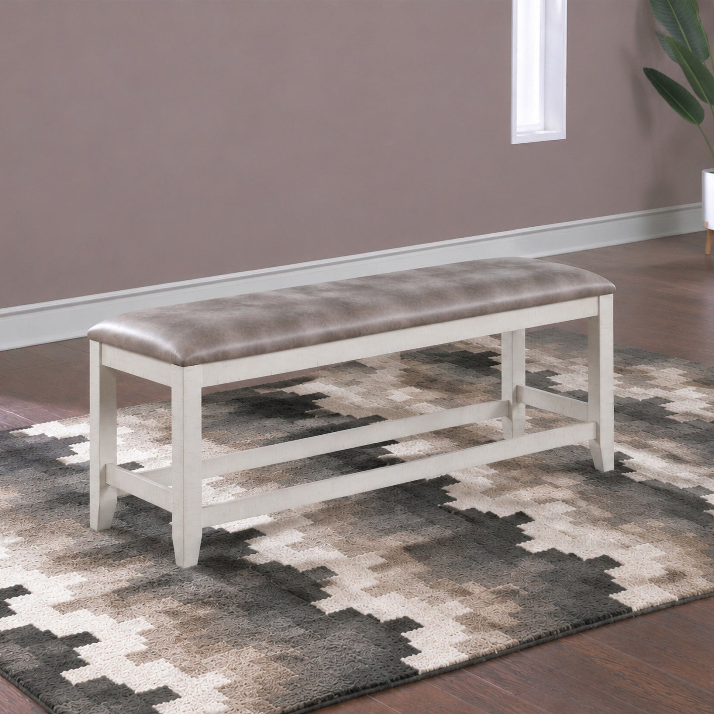 Richland - Counter Height Bench - White