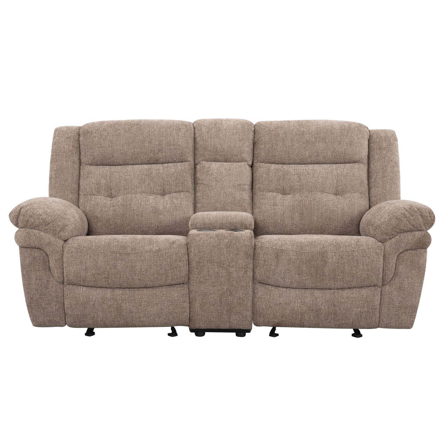 Sydney - Manual Recliner Console Loveseat - Brown