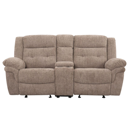 Sydney - Manual Recliner Console Loveseat - Brown