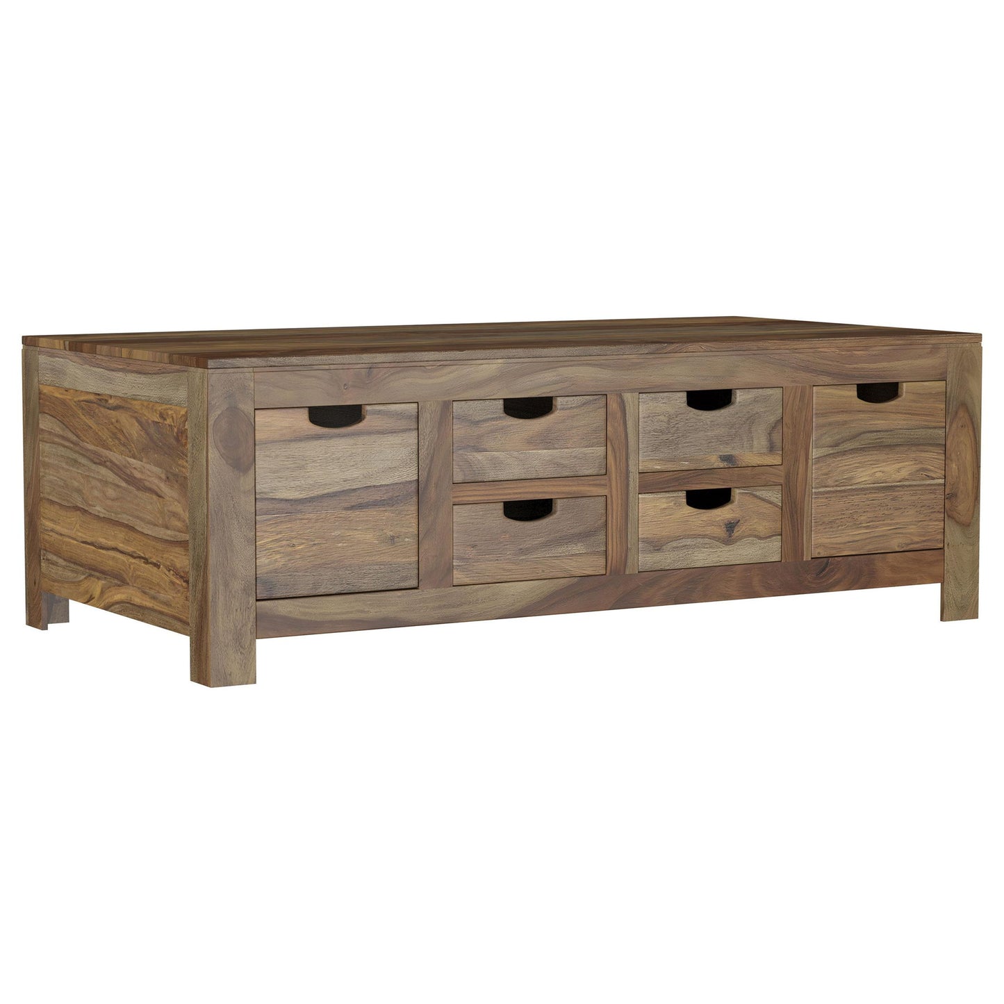 Esther 6-drawer Solid Wood Coffee Table Natural Sheesham
