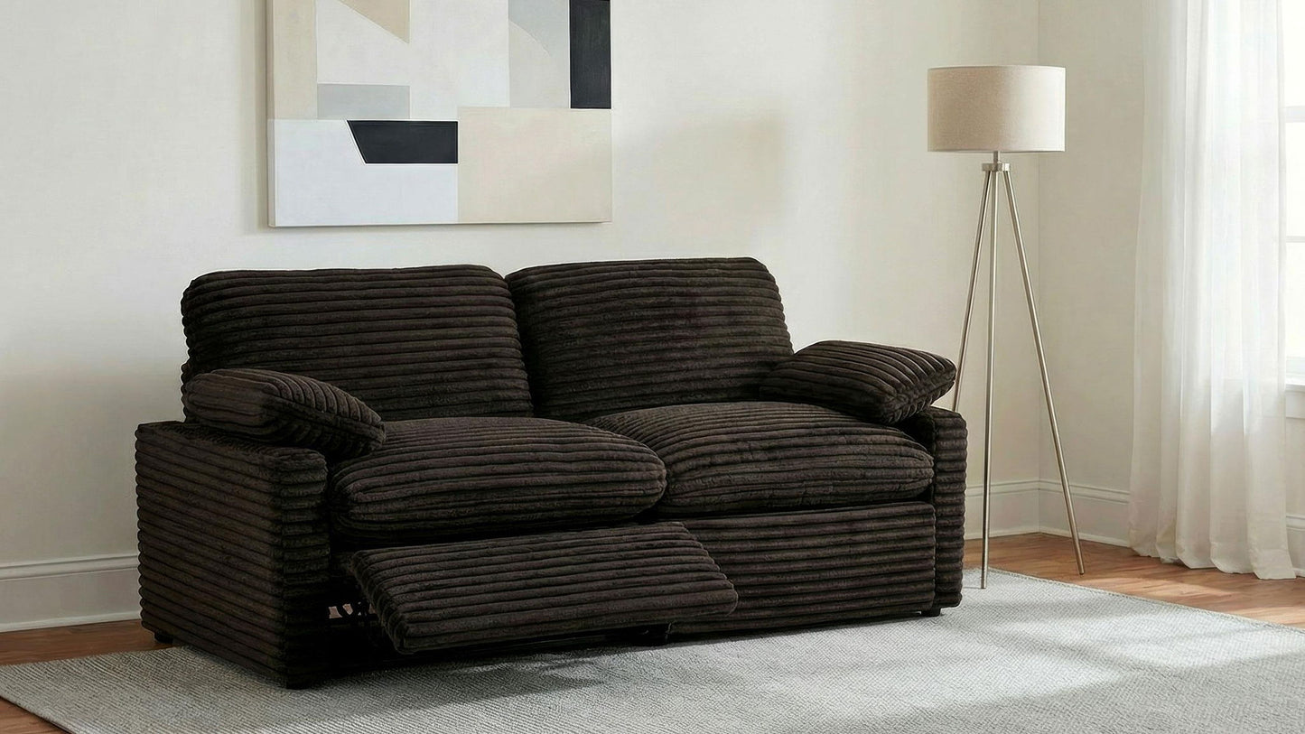 Collins Modular Power Loveseat Chocolate Brown