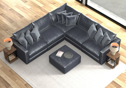 Remington - Modular Sofa And Cocktail Ottoman - Slate