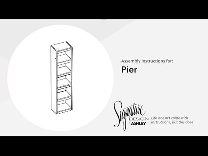 Bellaby - Pier - 4 Shelves - Whitewash