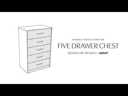Finch - Five Drawer Chest - 46" Height - Black